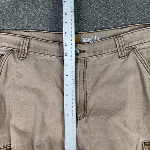 Carhartt Relaxed Fit Cargo Pants Men's 38 x 32 Fits 38 x 30.5 Beige 100272 908 - Picture 11 of 14